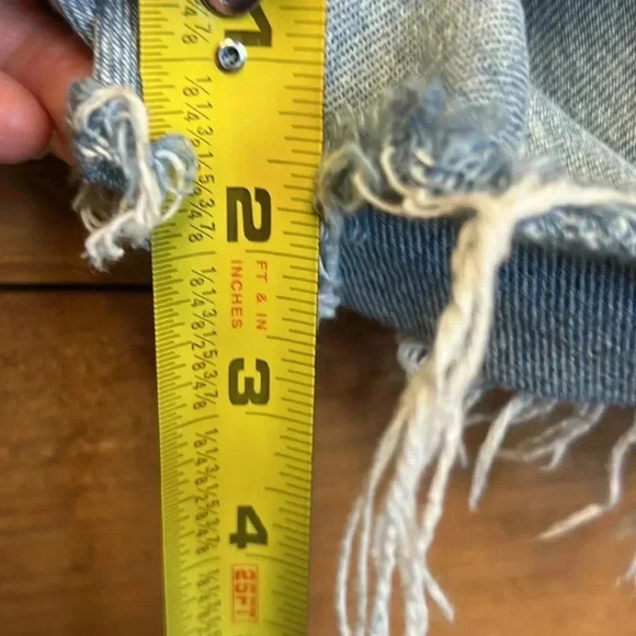 Levis 501 premium shorts womens button fly 30" waist high rise summer Fringe Hem - Picture 5 of 9